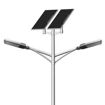 Double Arms 7m 40W Split Solar Street Light Top Hanging Gel Battery MPPT/PWM Controller in Africa Uganda Mauritius