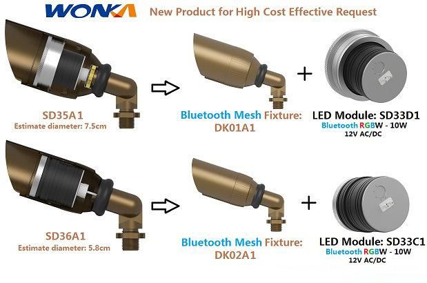 LED Module Spotlight MR16 Lamp in RGBW for Outdoor Lighting