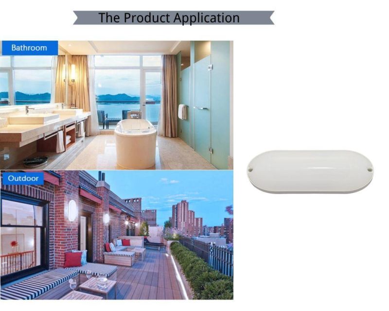 Classic B5 Series Energy Saving Waterproof LED Lamp White Oval 8W for Bathroom Room