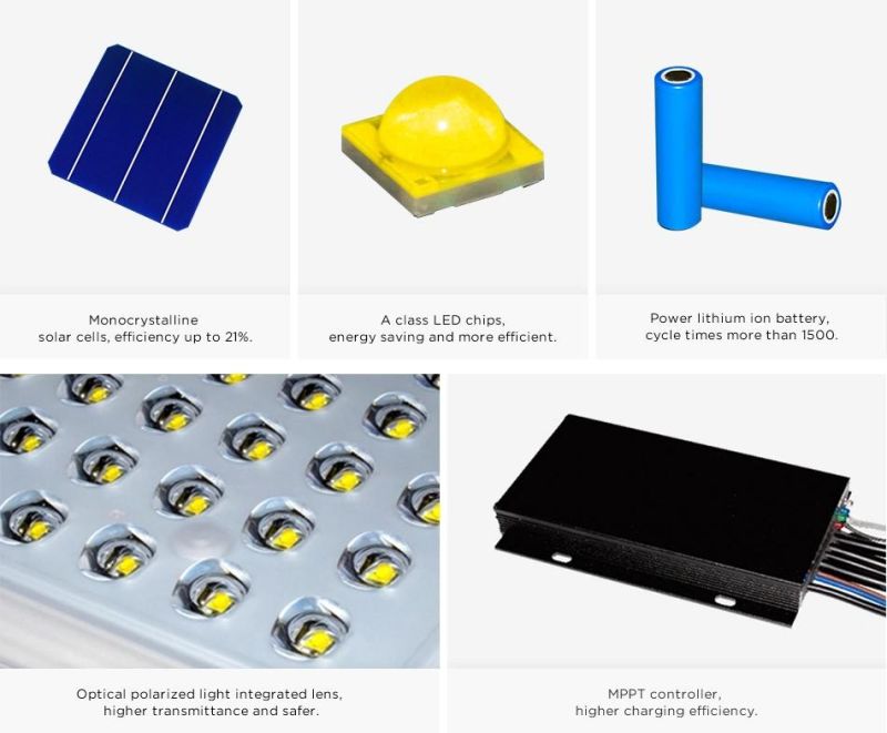 Sunpal OEM Design 20watt 30watt Light Control Solar Lamp