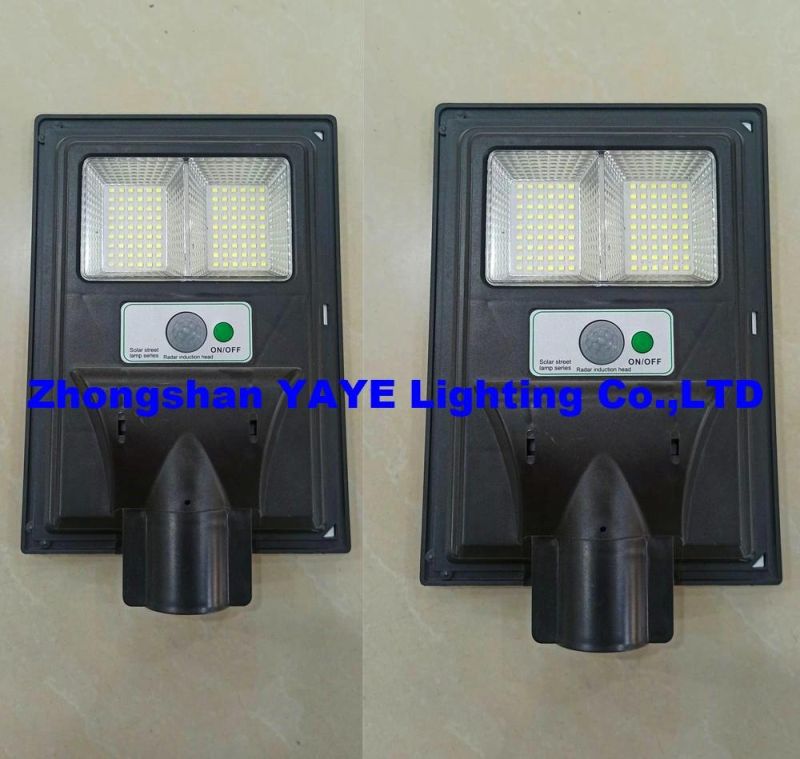 Yaye Hottest Sell 100W All in One Solar LED Street Road Garden Wall Light with Waterproof IP65 500PCS Stock (YAYE-22SLSL100WG)