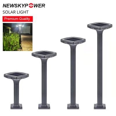 CE IP65 Aluminum LED Decorative Outdoor Bollard Lamp Solar Garden Light for Lawn Yard Path Walkway