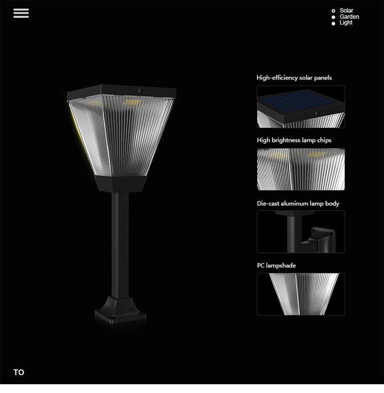 Alltop 2022 Modern Latest Hot Sale 3W Solar Smart Garden Lights Outdoor Landscape Waterproof LED Solar Garden Lights