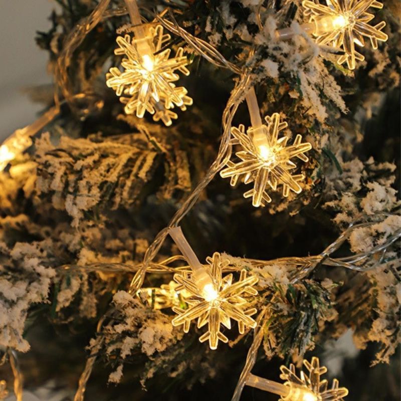 Waterproof Lamp Beads High Brightness Snowflake Lights Connectable Christmas Fairy Lights Wyz19721