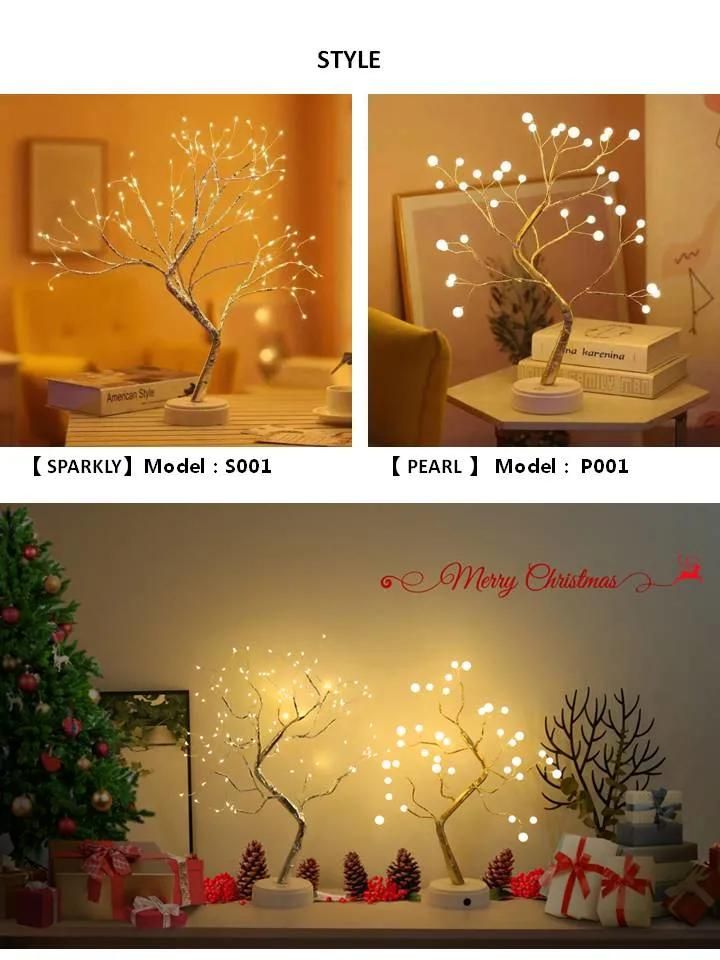 Sparkly 108 LED Firefly Tree Lights Remote Control Fairy Night Lights 108 LED Sparkly Tree Lamp