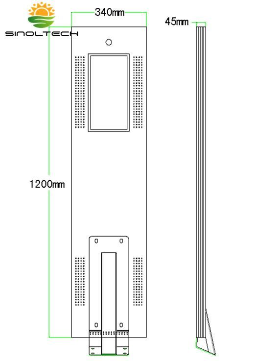 All in One APP Smartphone Control Integrated 40W LED Solar Light for Street (SNSTY-240)