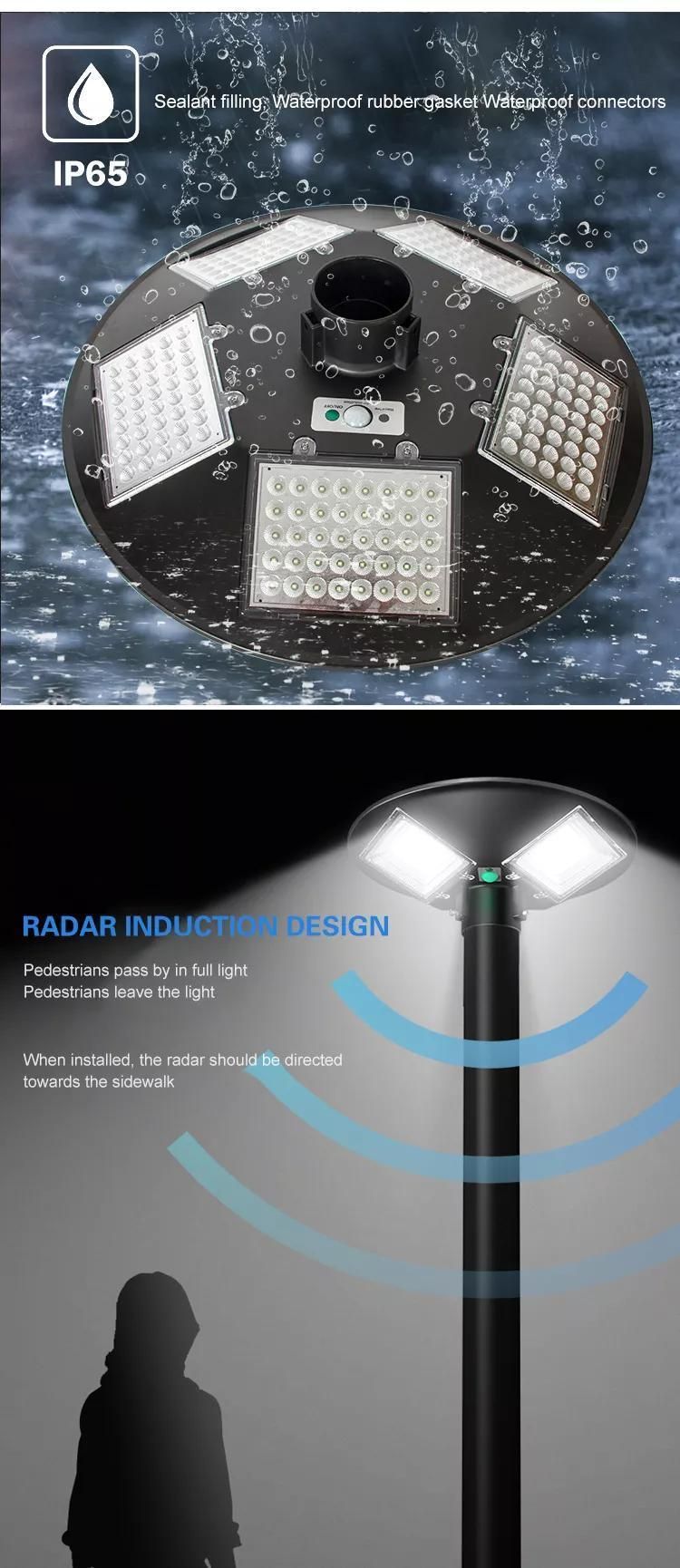 Modern Solar Street LED Light Outdoor Light with Solar Panel