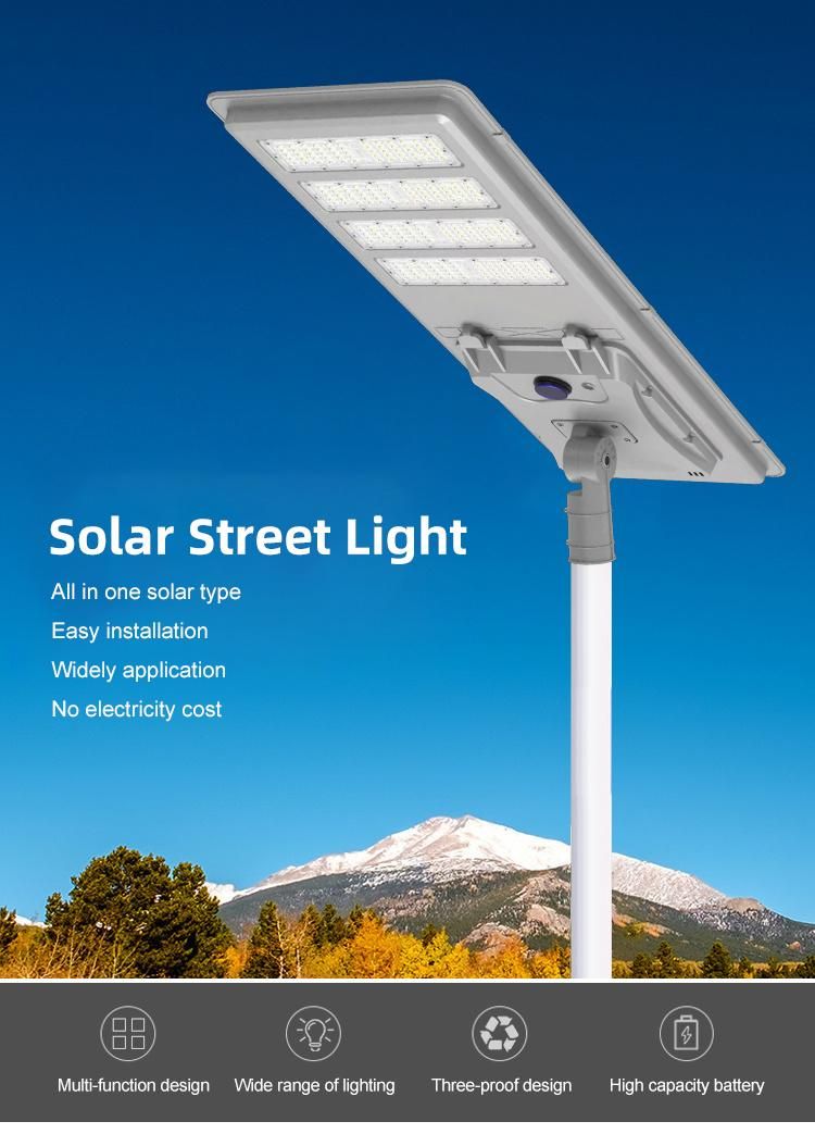 High Power 200W 150W LED Solar Street Lamp All in One Solar Road Light Solar Sensor Street Light