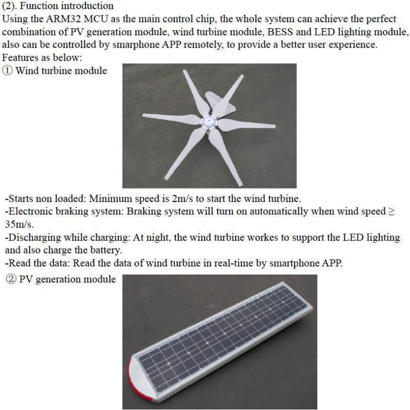 60W Hybrid Wind and Solar LED Street Light (SNH-060)