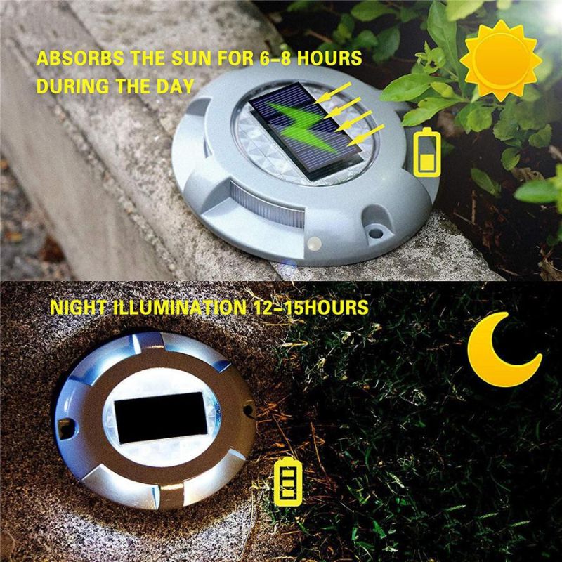 Waterproof Solar Underground Lights Solar Boat Deck Lights for Sidewalk