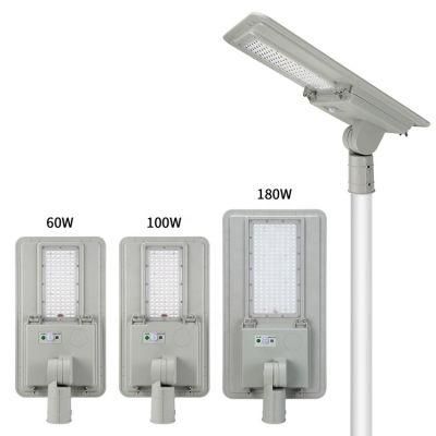 Solar Street Light 60W 100W 180W LED Radar Sensor Aluminum Solar Street Light