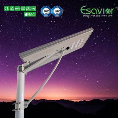 Esavior IP66 Ce RoHS ISO TUV 60W LED All in One Integrated Solar Street Sensor/Smart Light