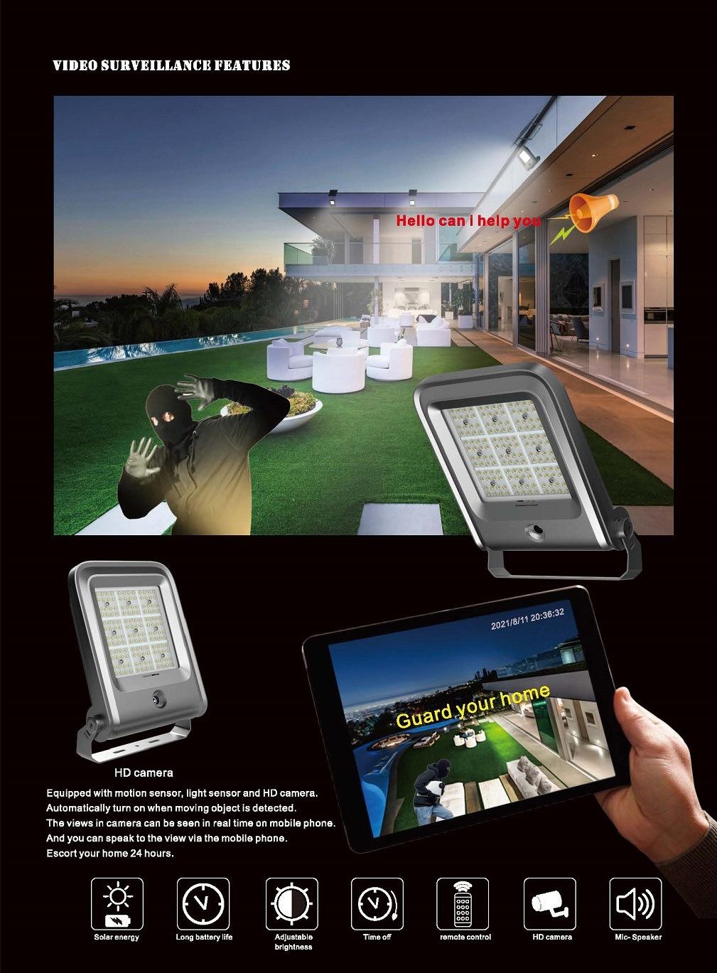 Outdoor High Brightness 200W 300W Solar Street Light with Motion Sensor and Remote Control