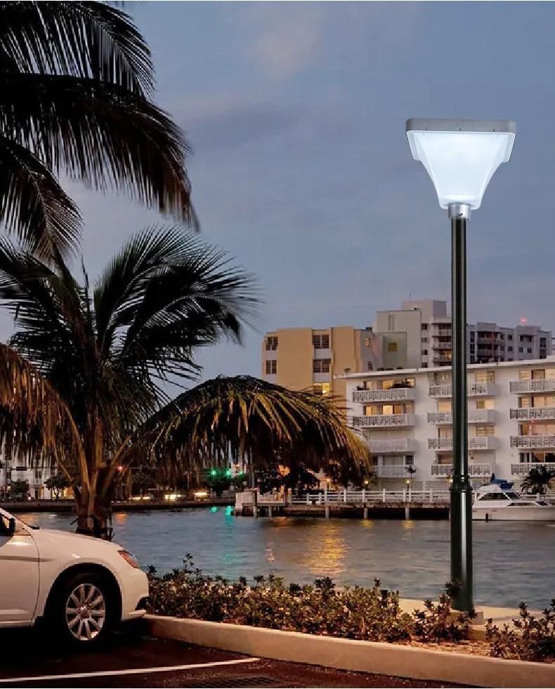 Outdoor Aluminum UFO LED Post Lamp Solar Garden Lightings for Yard Pathway Walkway Home