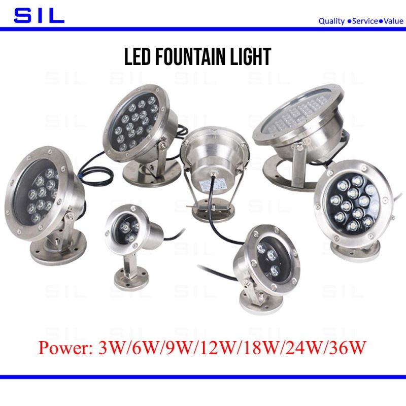 LED Water Light 12V 24W Underwater Pool Lamp Boat Light Under Water Light