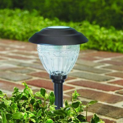 Battery Lamp Delicate Glass Solar Panels LED Garden Light