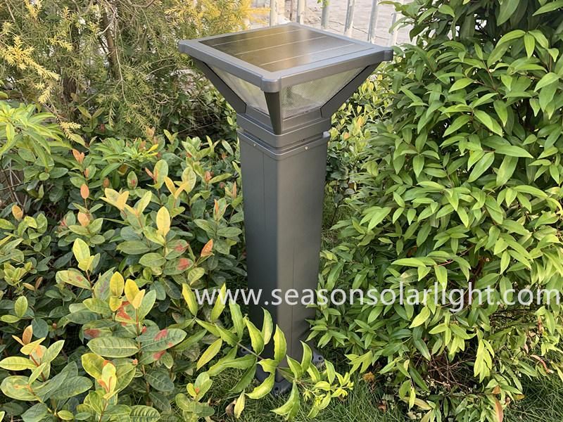 IP65 Smart Suqare Pole Lighting Garden Pathway Solar Lawn Light with LED Lights Chip & Solar Panel System