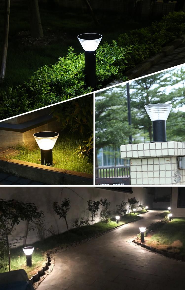 Bspro IP65 Decoration Modern Design Outdoor Waterproof LED Bollard Lights Solar Garden Light