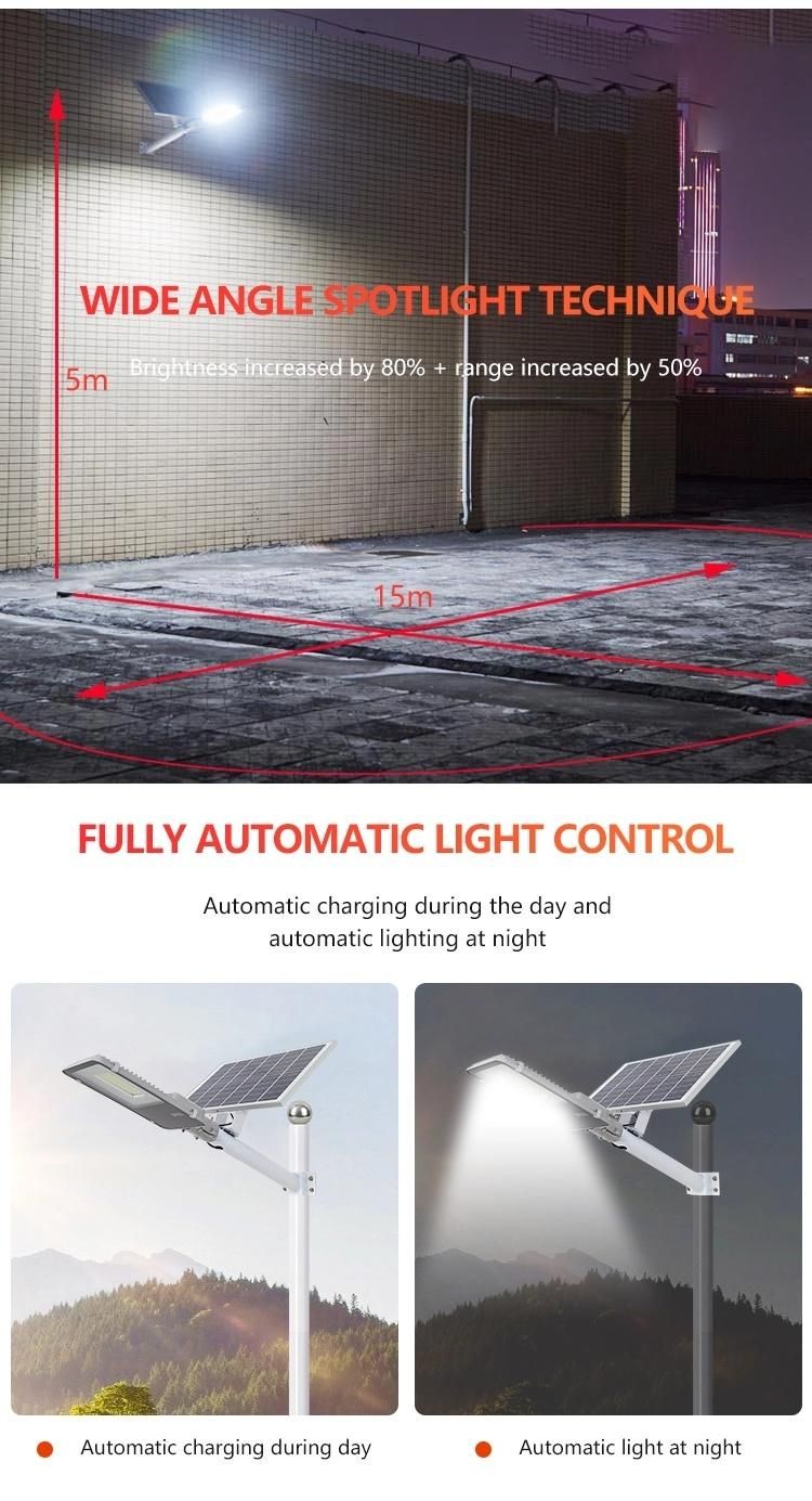 150W Outdoor Remote Control IP65 Solar Street Lighting