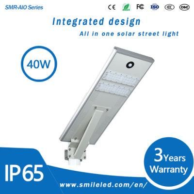 LED Outdoor IP65 Waterproof 40W Integrated Solar Street Light