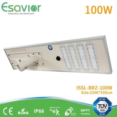 Innovative Manufacturer Solar Power LED Lighting Integrated All in One Solar Street Light 100W