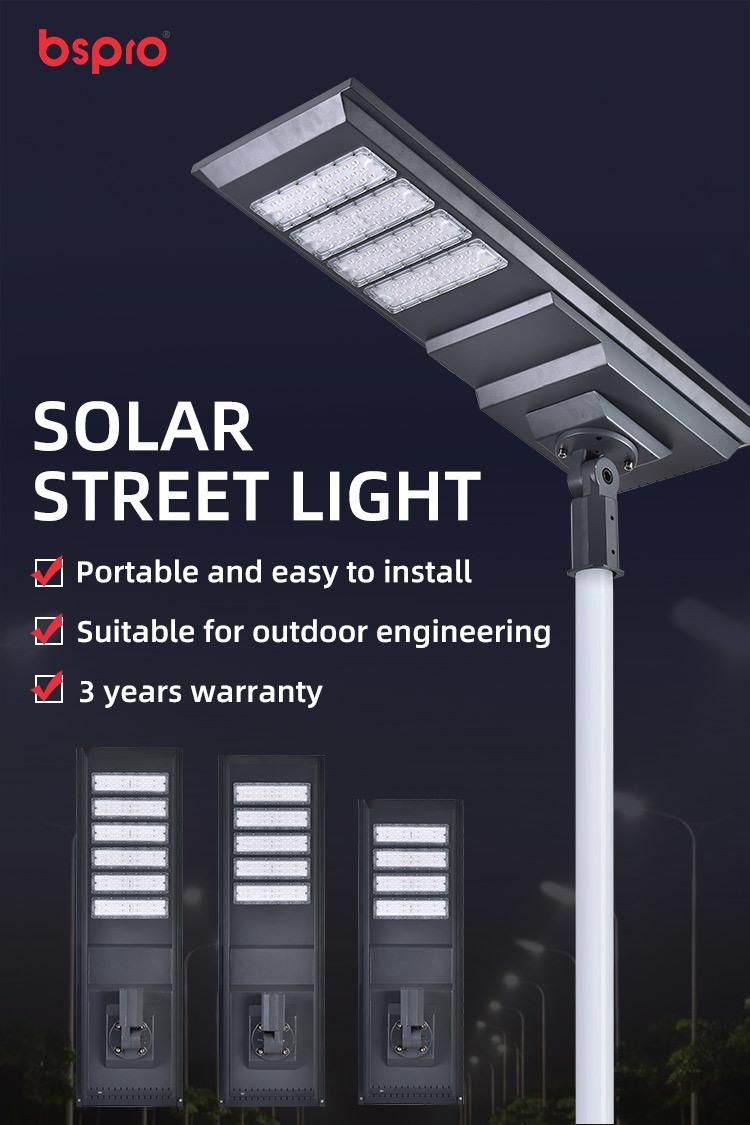 Bspro MPPT Intergrated High Brightness IP65 Waterproof Outdoor Power Energy System All in One LED Solar Street Light