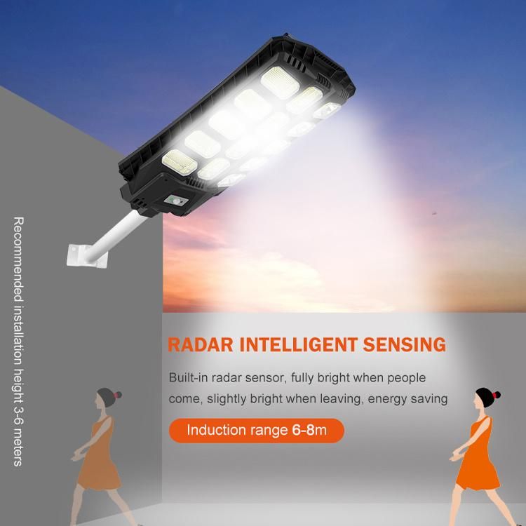 Outdoor LED Lighting IP65 Waterproof LED Integrated Solarstreet 300W 400W 500W Motion Sensor Gardenall in One Solar Street Light