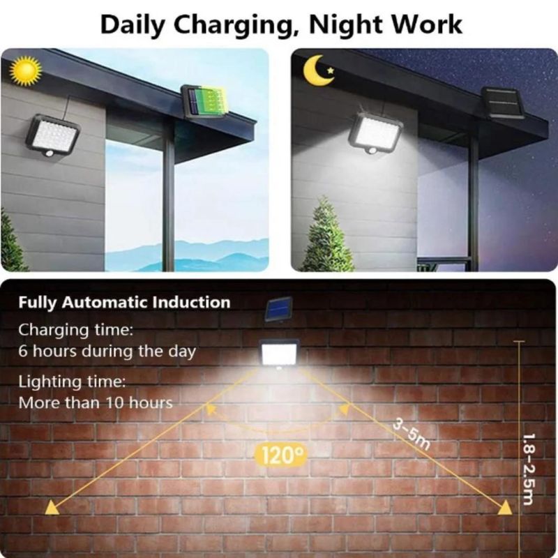 Waterproof Solar Street Lights Outdoor Motion Sensor Street SMD Lamp with Remote Control Garden Wall Light