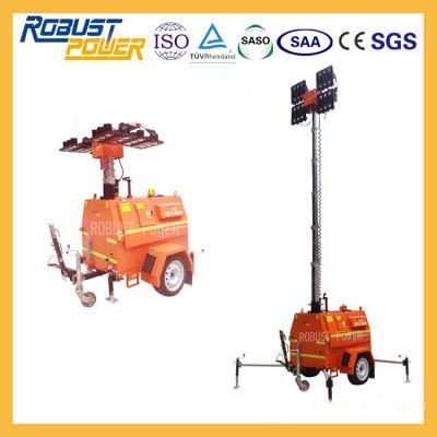 8m Hydraulic Mast Kubota Engine Powered Mobile LED Light Tower