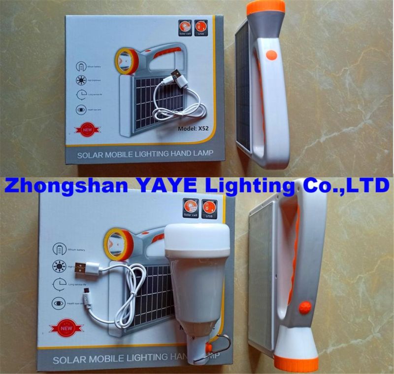 Yaye Hottest Sell Portable Mini Solar Power System Lights 25W 30W Solar Emergency Light with 4 LED Lamps /1000PCS Stock