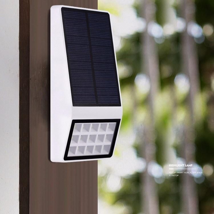 Wall Mounted LED Solar PIR Motion Activated Lamp Security Light