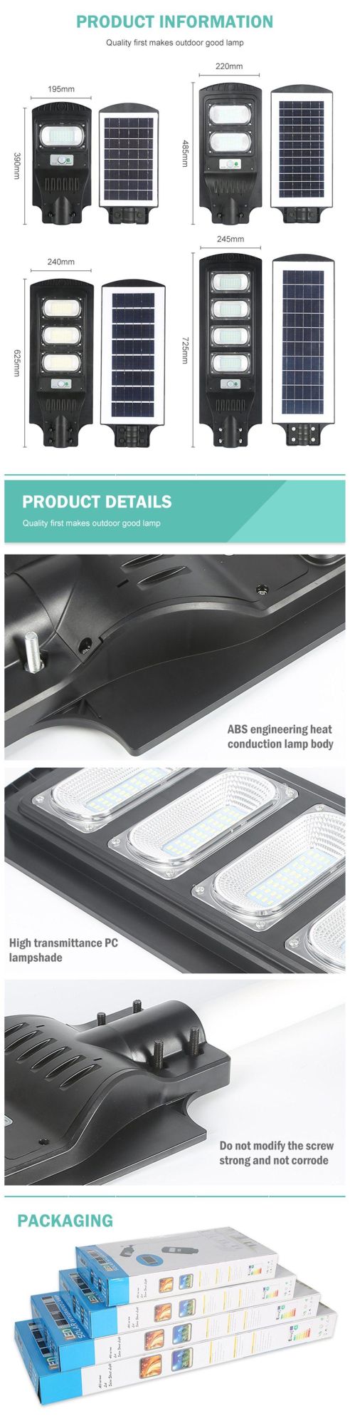 All in One Solar LED Street Light 120W