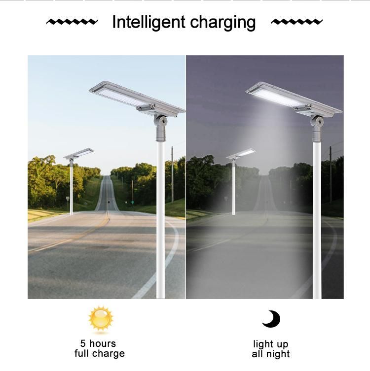 High Lumen IP65 50W LED Solar Street Light for Parking Lot Area