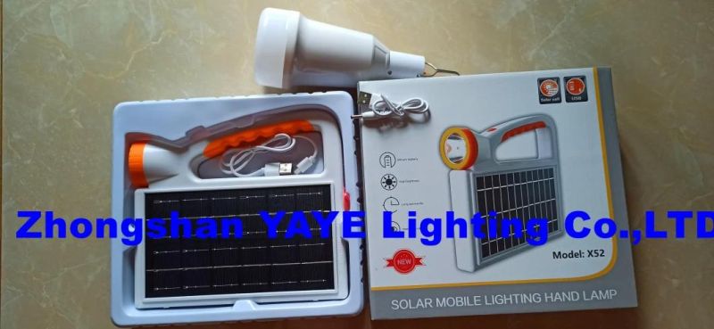 Yaye 2022 Hottest Sell 120W /100W LED Solar Rechargeable Emergency Portable Emergency Light with USB and AC Adaptor /1000PCS Stock