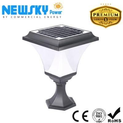 Good Quality Outdoor Pillar Light Aluminum PC Garden Lamp Post Classic Solar Garden Light