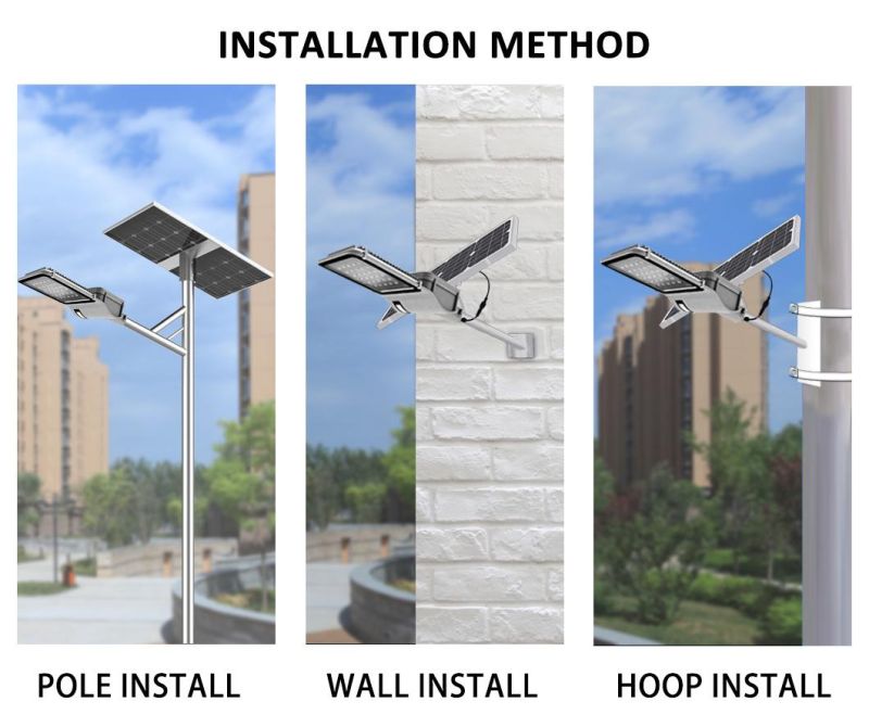 High Quality Solar Powered 20W 30W 40W 50W 60W All in Two LED Solar Street Light