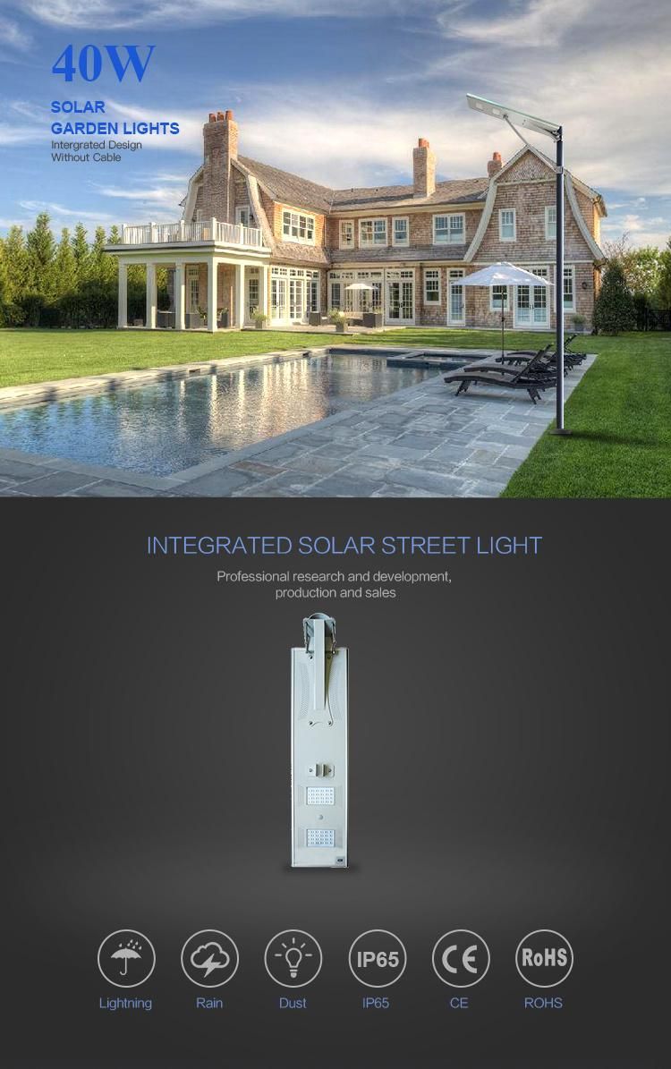 Simva LED Garden Lighting High Power 40W Outdoor Solar LED Street Lamp, High Power LED Lamp, Solar Street Lamp Outdoor, Solar Street Lamp