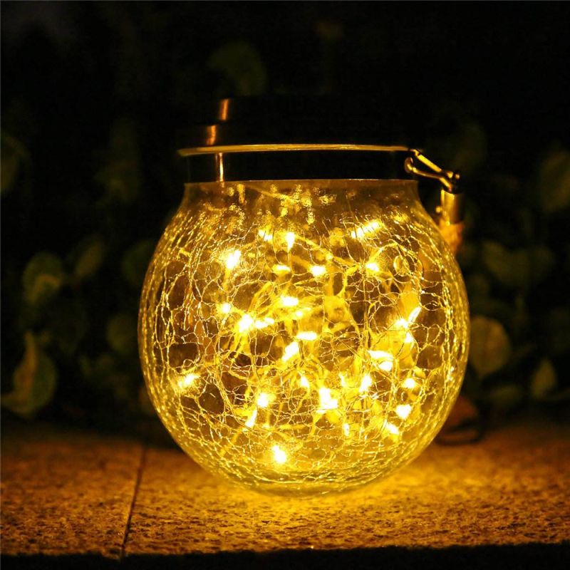 50LED Jar Solar Light for Landscaping Outdoor Christmas New Year Decoration Yard