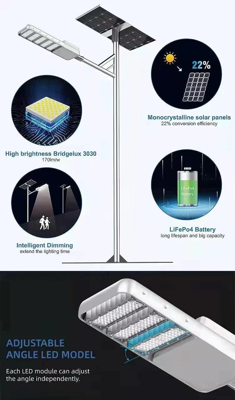 Motion Sensor IP65 Waterproof Outdoor 50W 100W 150W 200W 250W 300W Integrated All in One LED Solar Street Light