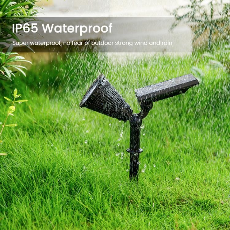 Solar Landscape Spotlight, Solar Spot Lights with Waterproof LED and Solar Panel Integrated, Solar Powered Spotlight Garden Light