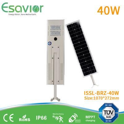 LED 40W Integrated All in One Solar Street/Garden/Wall Lamp 4000 Lumens Solar Powerd Outdoor Light Esavior