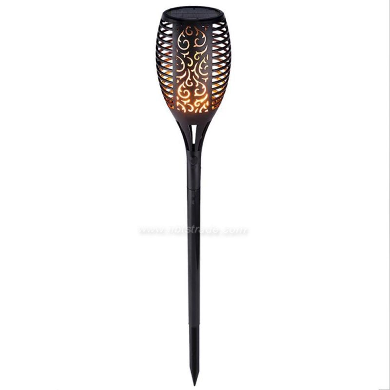 Waterproof IP65 Outdoor Solar Powered LED Garden Lamp Dancing Flickering Fire Flame 96 LED Light