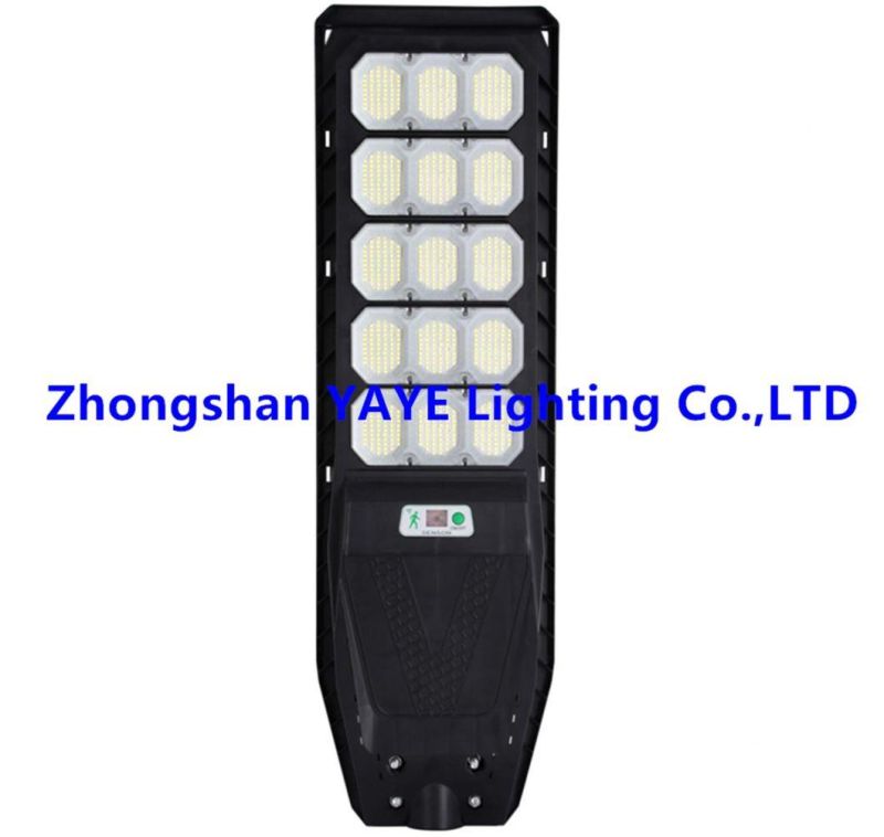 Yaye 2022 Hottest Sell 300W/400W/500W Outdoor IP67 LED Solar Street Road Wall Garden Light with 1000PCS Stock/Remote Controller/Radar Sensor/ 3 Years Warranty