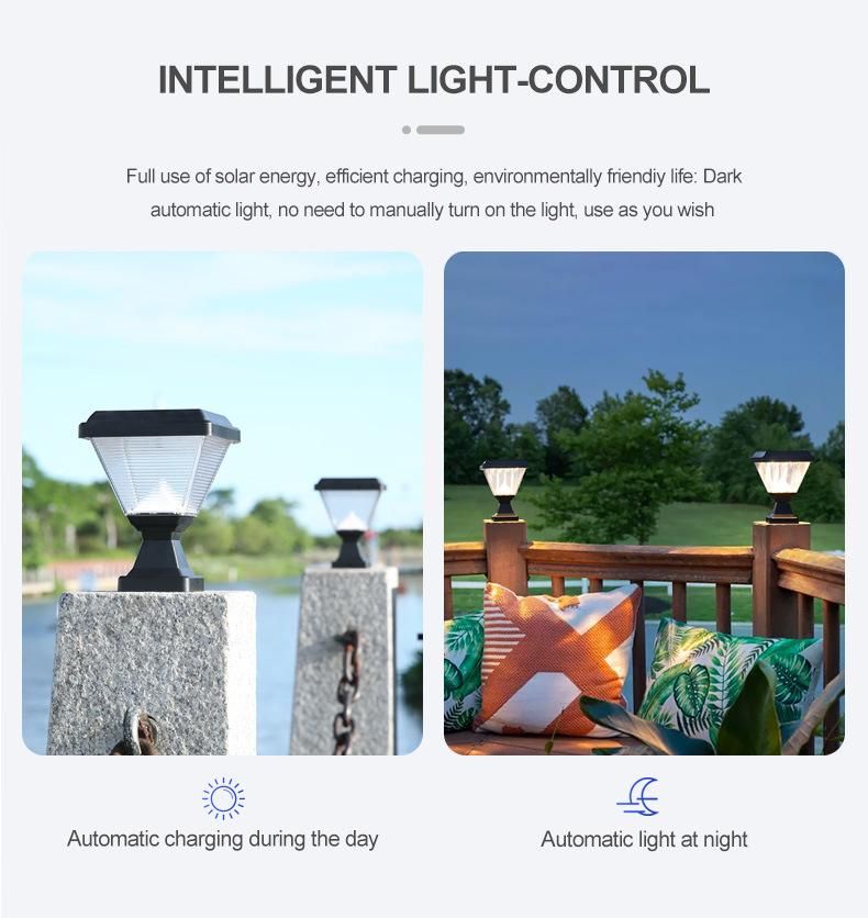 China Manufacturer LED Lawn Lamp Solar Light Garden Outdoor Solar Pillar Light