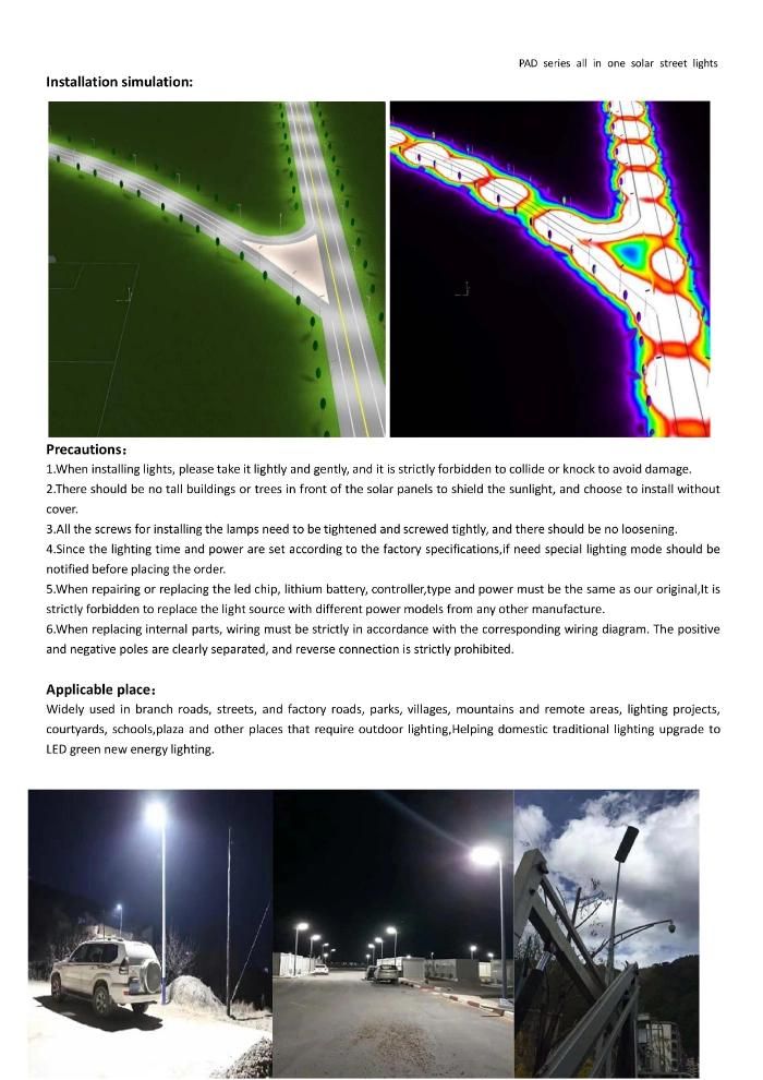 Waterproof All in One Integrated 100W LED Solar Street Light