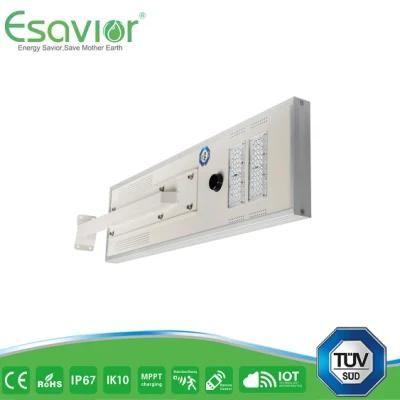 Esavior 5+ Days Cloudy/Rainy Days Autonomy 50W Integrated LED Solar Street Lights Solar Lights