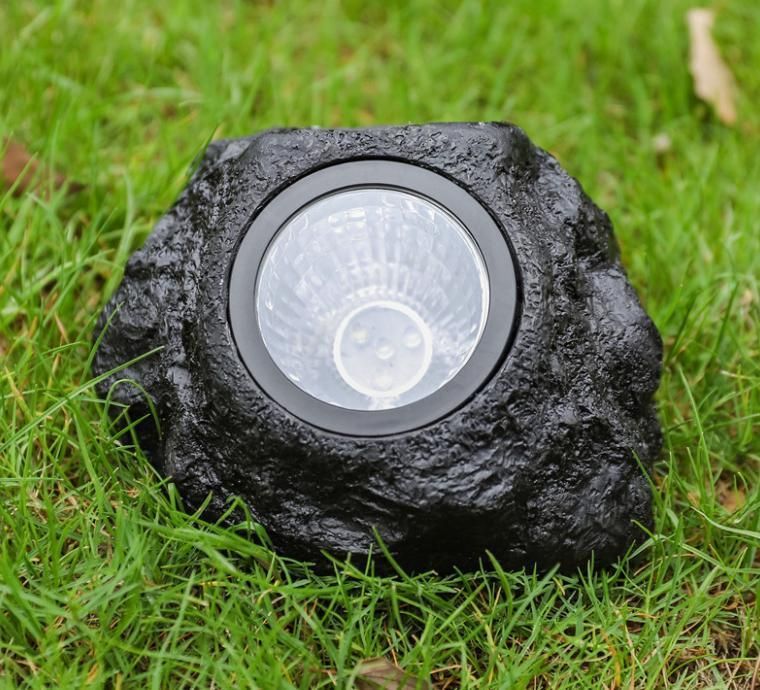 Outdoor Garden Lawn Ornament LED Waterproof Solar Stone Spot Light