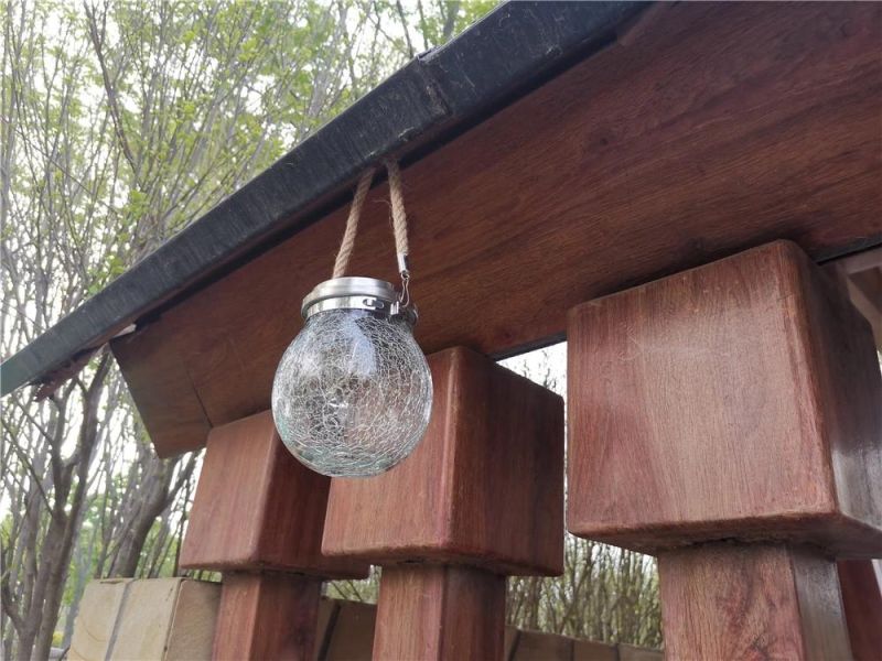 30LED Outdoor Hanging Solar Power Jar Light with Warm White for Christmas Holiday Garden Patio