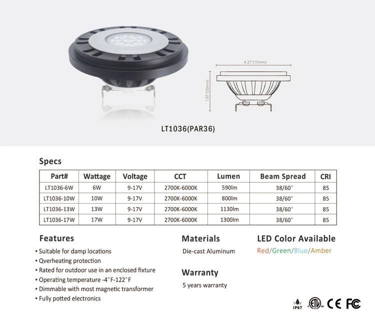 Landscape LED PAR36 RGBW Gu53