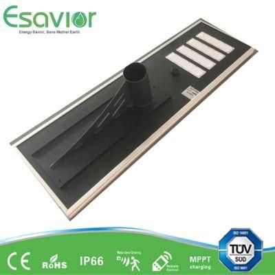 Esavior 80W All in One Solar Street Light Solar LED Street Lamp Integrated Home Solar Garden Light